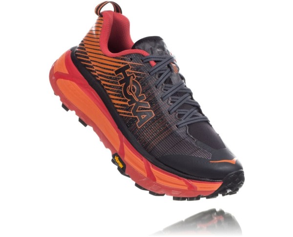 Hoka One One EVO Mafate 2 Womens UK - Black / Red Trail Running Shoes - QWHBL9602